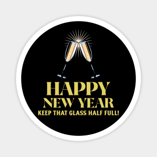 New Years Party Happy New Years champagne celebration Magnet